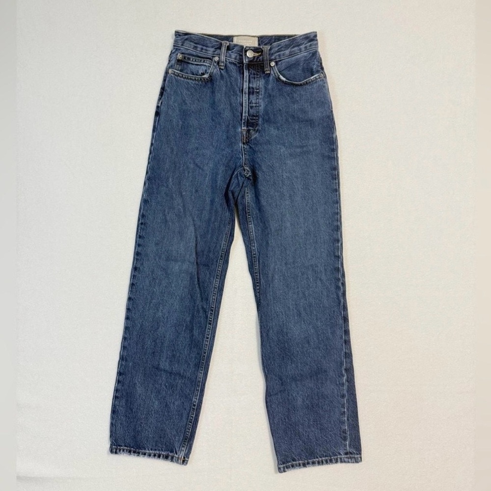 EVERLANE The way high rigid Classic Straight-Leg Blue Jeans